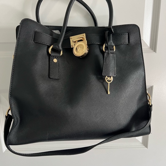 Michael Kors Women's Hamilton Saffiano Leather Medium Satchel - Picture 3 of 15